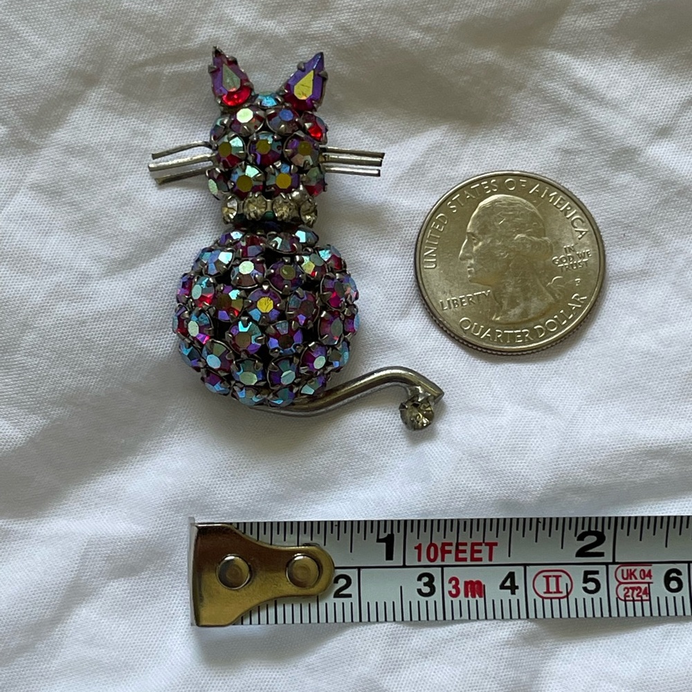 Vintage WARNER Kitty Brooch. - Picture 2 of 10